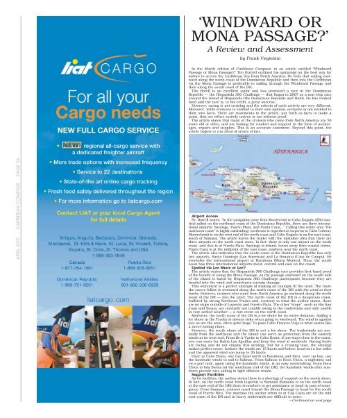 Caribbean Compass Yachting Magazine April 2015