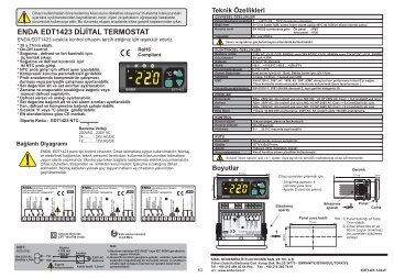 ENDA EDT1423 DÄ°JÄ°TAL TERMOSTAT - Birlik Otomasyon Sistemleri