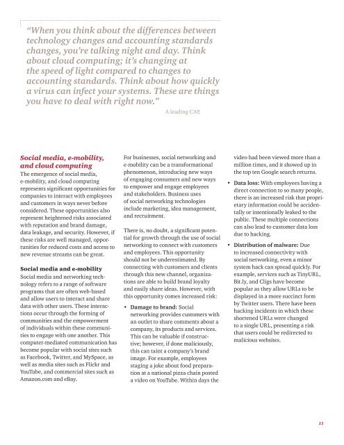 2011 State of the Internal Audit Profession Study - PwC