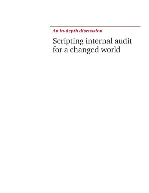 2011 State of the Internal Audit Profession Study - PwC