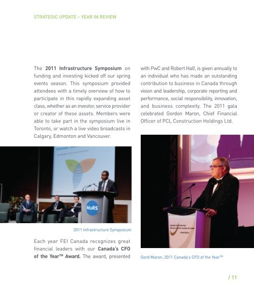 FEI CANADA 2011 ANNUAL REPORT