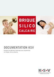 Brique silico calcaire - documentation KSV - Kalksandstein.ch