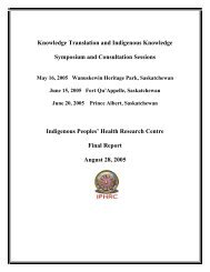 Knowledge Translation and Indigenous Knowledge ... - iphrc