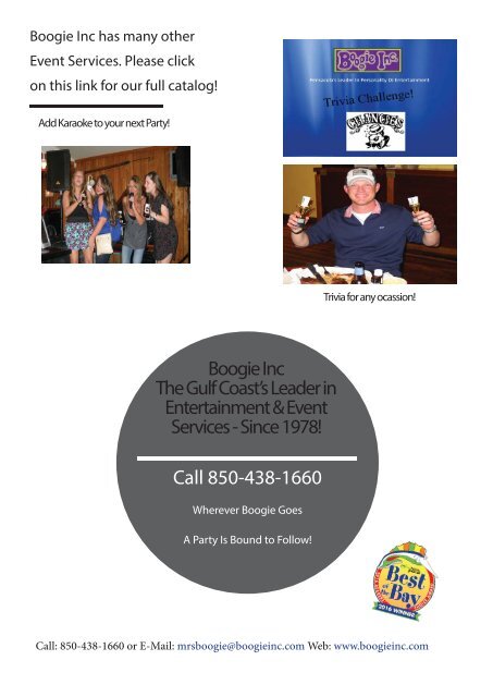 Boogie Inc’s Catalog of Event Services - AV Only
