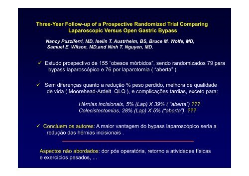 Cirurgia BariÃ¡trica - visÃ£o crÃ­tica - Academia Nacional de Medicina