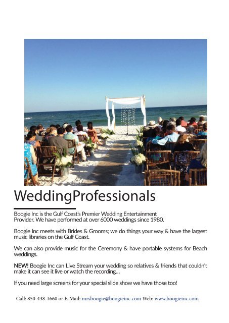Boogie Inc’s Catalog of Event Services - Weddings