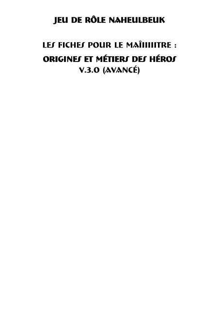 origines-metiers-naheulbeuk-jdr