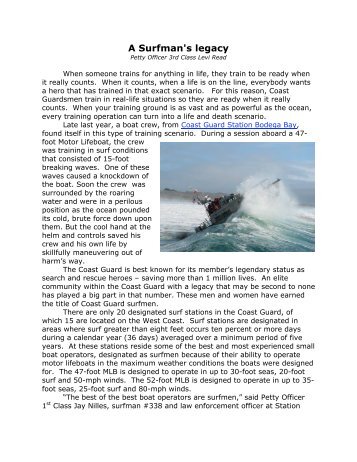 A Surfman's legacy - The Coast Guard Channel
