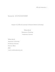 Example of an APA-style manuscript for Research Methods in ...