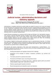 Judicial reviews and statutory appeals... - Public Affairs Ireland