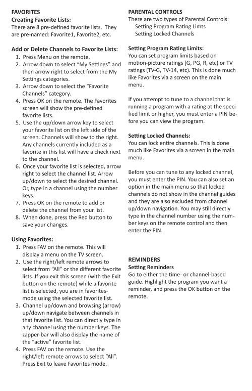 Remote Set-Up Guide - Bevcomm