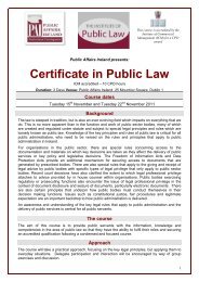 Public Law Brochure - Public Affairs Ireland