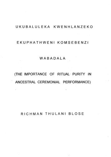 ukubaluleka kwenhlanzeko ekuphathweni komsebenzi wabadala ...