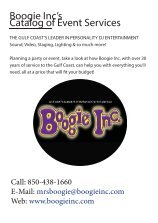 Boogie Inc’s Catalog of Event Services