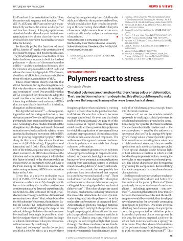 Polymers react to stress(pdf)
