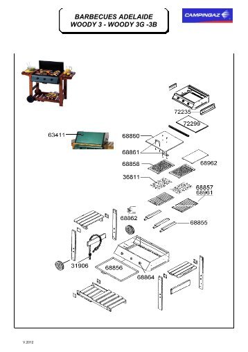 BARBECUES ADELAIDE WOODY 3 - WOODY 3G -3B - Campingaz