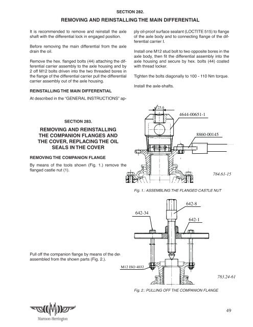 workshop manual rear axles rf17n/h r17n/h - Marmon-Herrington