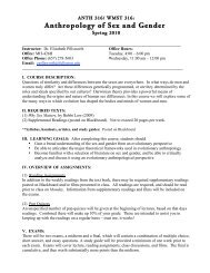 Syllabus: Section 1 - CSUF Anthropology - California State ...