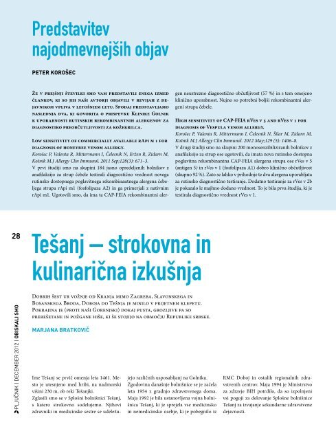 PljuÄnik - Å¡tevilka 4. Letnik 2012 (.pdf) - BolniÅ¡nica Golnik