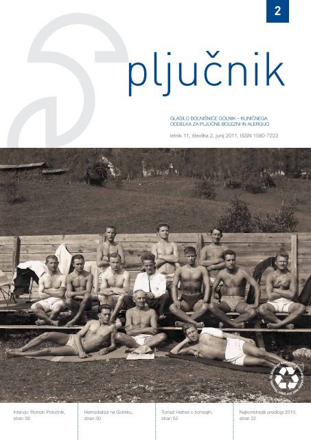 Å¡tevilka 2. Letnik 2011 (.pdf) - BolniÅ¡nica Golnik