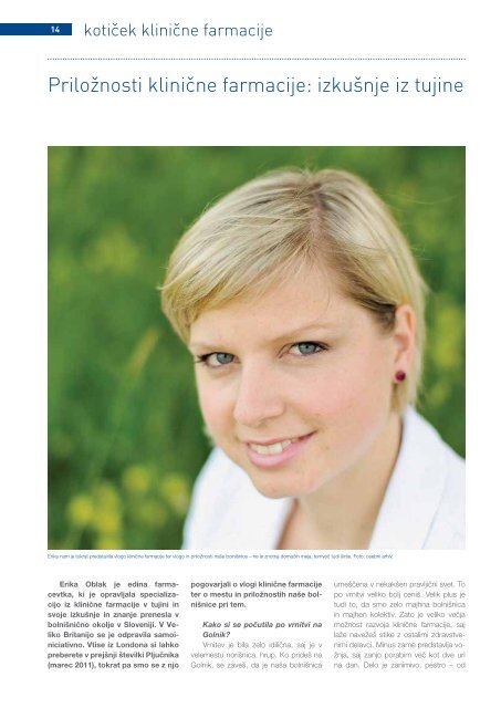Å¡tevilka 2. Letnik 2011 (.pdf) - BolniÅ¡nica Golnik