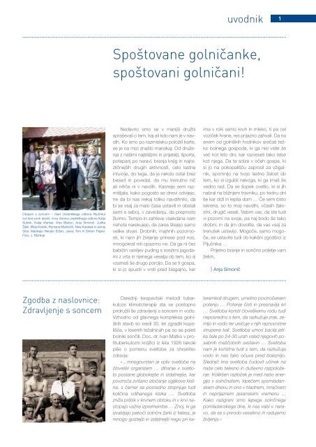 Å¡tevilka 2. Letnik 2011 (.pdf) - BolniÅ¡nica Golnik