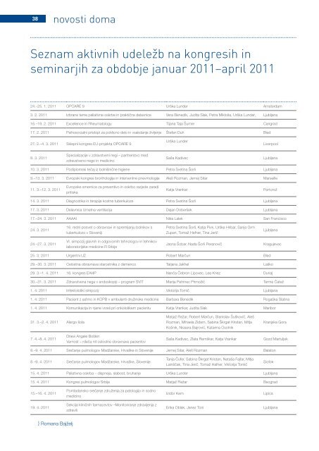 Å¡tevilka 2. Letnik 2011 (.pdf) - BolniÅ¡nica Golnik