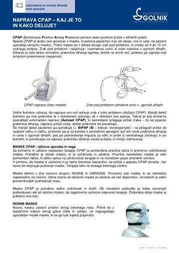Naprava CPAP - kaj je to in kako deluje? (9-08)