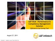 L&T Infotech - SAP Performance Management Capability