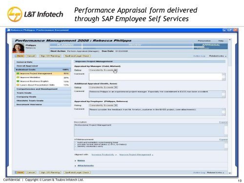 L&T Infotech - SAP Performance Management Capability