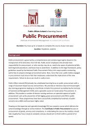 PAI Online Learning: Public Procurement - Public Affairs Ireland