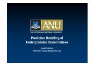 Predictive Modelling of Undergraduate Student Intake - aair