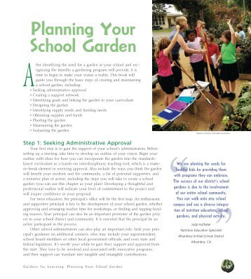 Chapter 2 - Planning Your School Garden - California School ...
