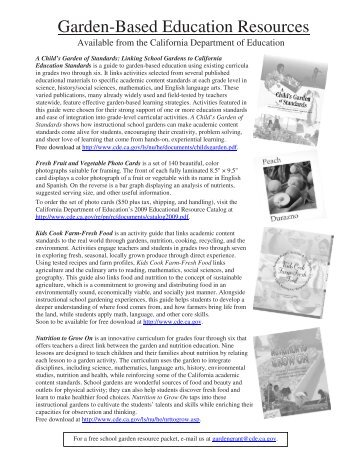 Free School Garden Resources from the CDE.pdf - California ...