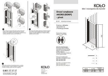 Drzwi wnÄkowe Akord - pivot 80 - 90, instrukcja montaÅ¼u