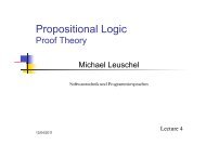 Propositional Logic - Softwaretechnik und Programmiersprachen