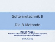 Softwaretechnik II Die B-Methode - Softwaretechnik und ...