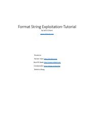 Format Strings Exploitation Tutorial