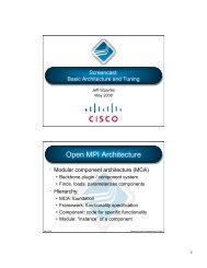 Basic Architecture and Tuning - Open MPI