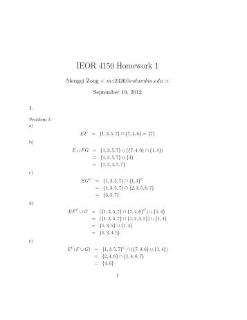 IEOR 4150 Homework 1 - ziltex