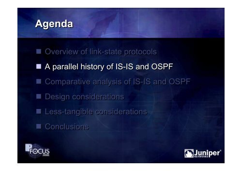 IS-IS and OSPF: Network Design Comparisons and ... - JANOG