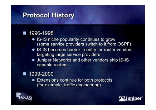 IS-IS and OSPF: Network Design Comparisons and ... - JANOG