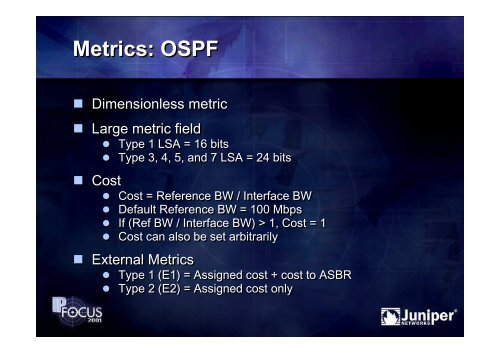 IS-IS and OSPF: Network Design Comparisons and ... - JANOG