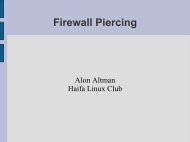 Firewall Piercing - Haifa Linux Club