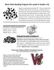 Music Note Reading Program (For youth in Grades 1 ... - City of Brillion