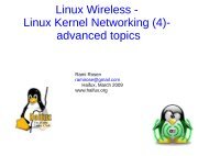 Linux Wireless - Linux Kernel Networking (4)- advanced topics