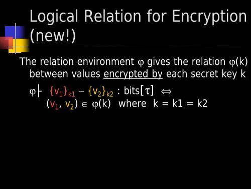 Logical Relations for Encryption