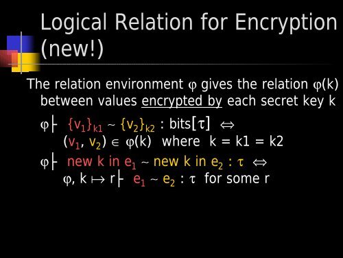 Logical Relations for Encryption