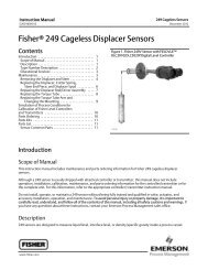 Fisher 249 Cageless Displacer Sensor