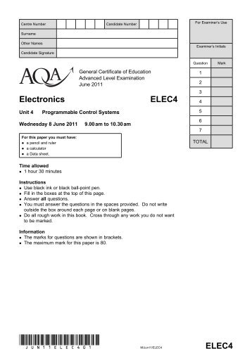 ELEC4 - AQA